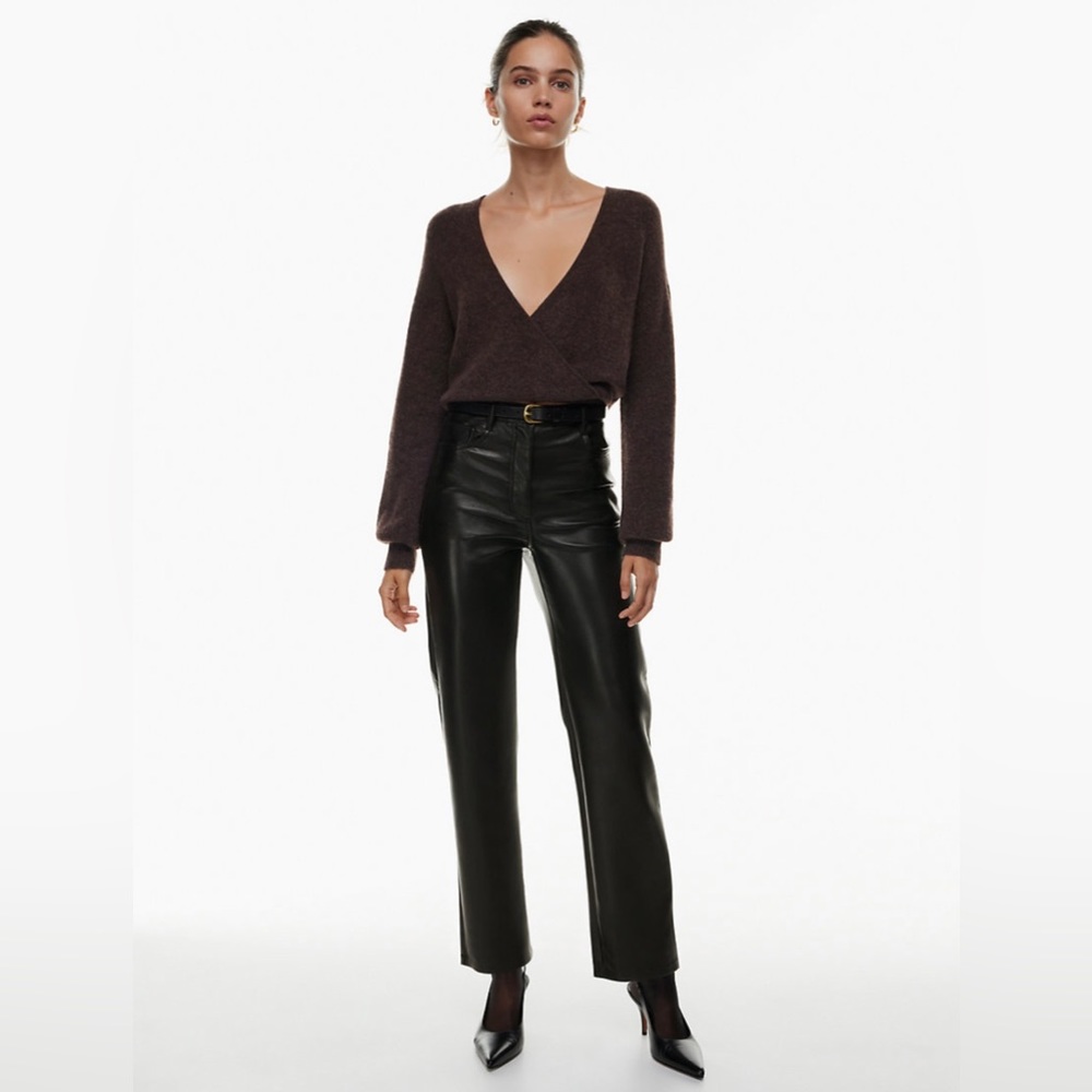 ARITZIA WILFRED MELINA SUPER HIGH FAUX LEATHER PANTS WITH TAGS SIZE 00